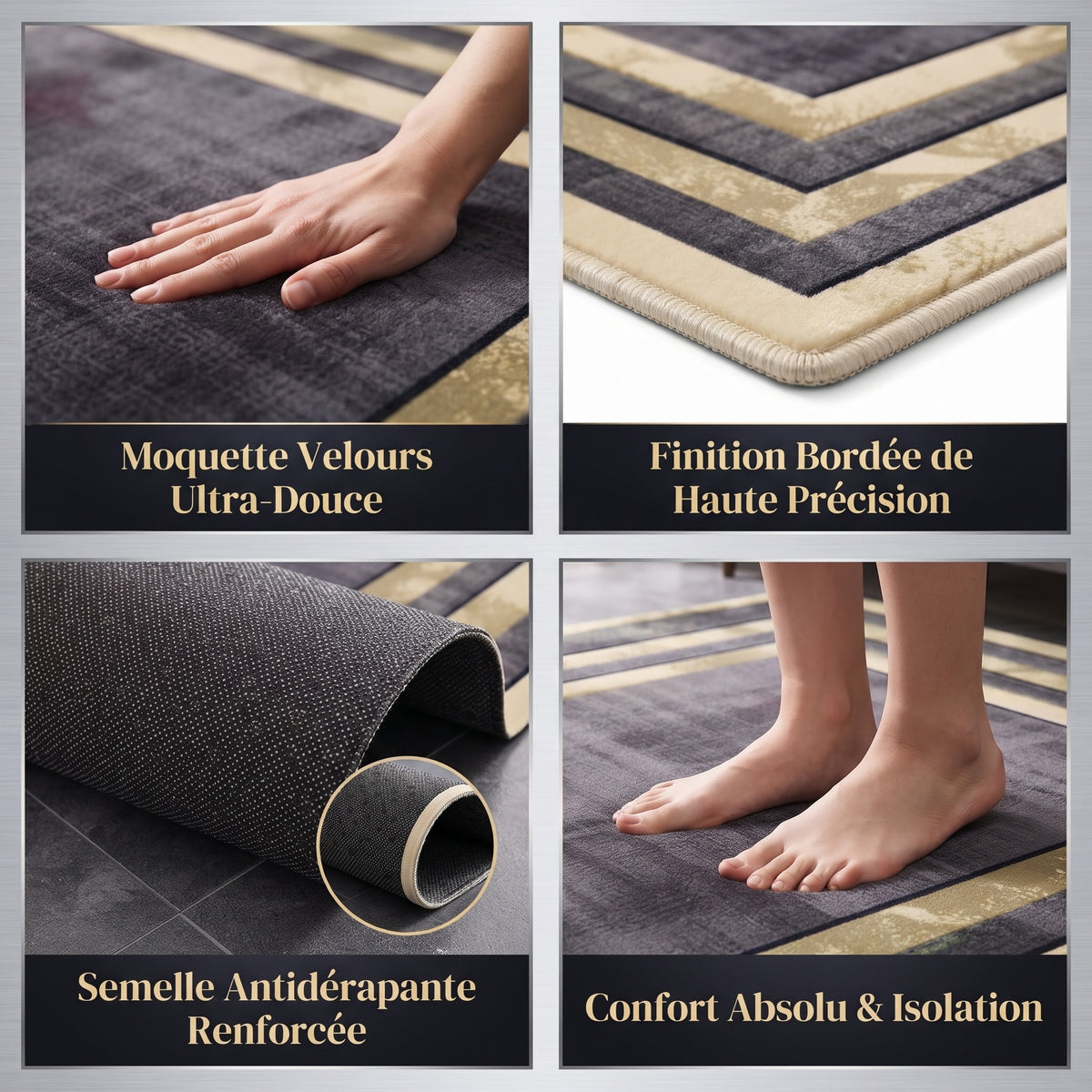 Tapis de salon géométrique 3D