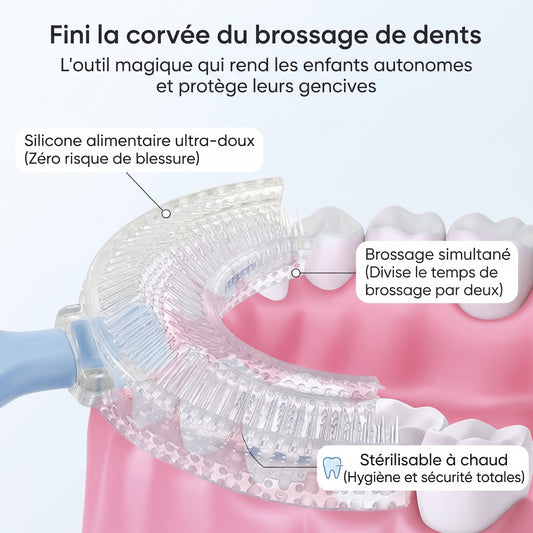 Brosse à Dents en U 360° pour Enfants (2-12 ans)
