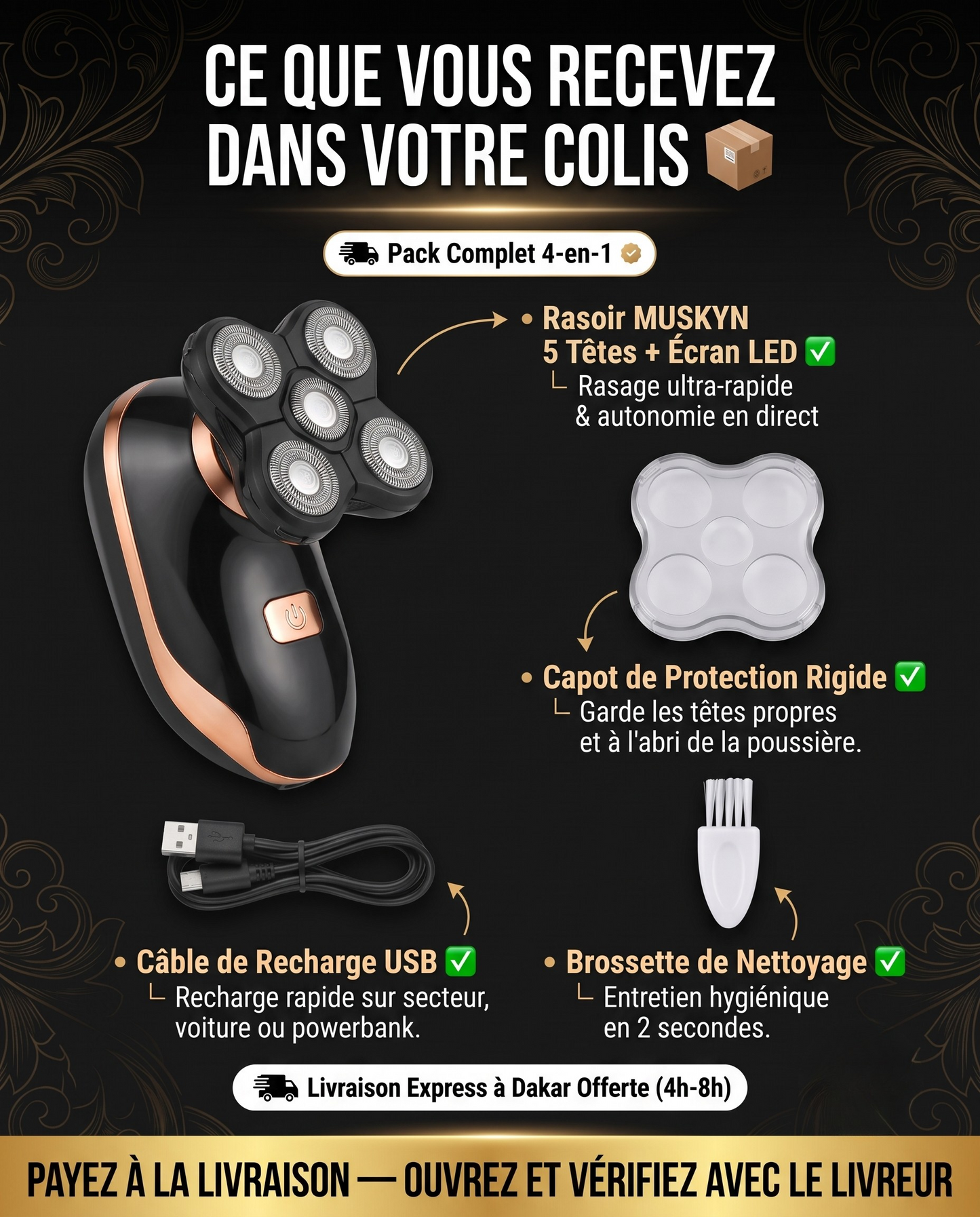 Rasoir Électrique 5 Têtes