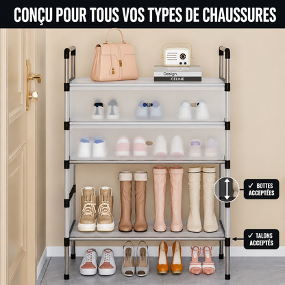 Étagère à Chaussures Anti-Désordre