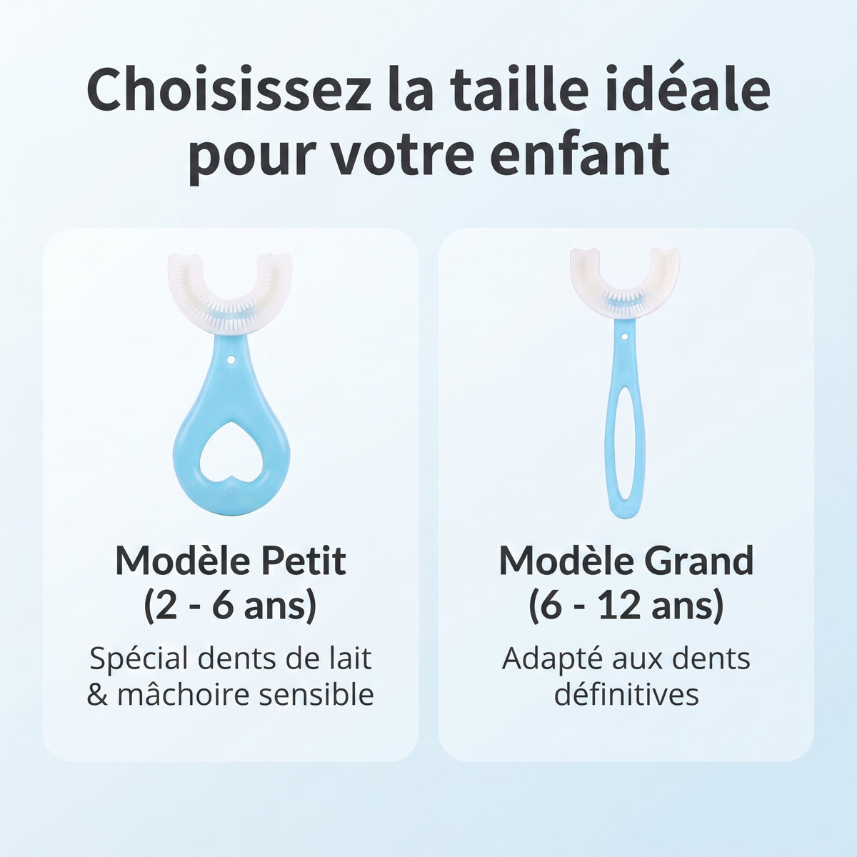 Brosse à Dents en U 360° pour Enfants (2-12 ans)