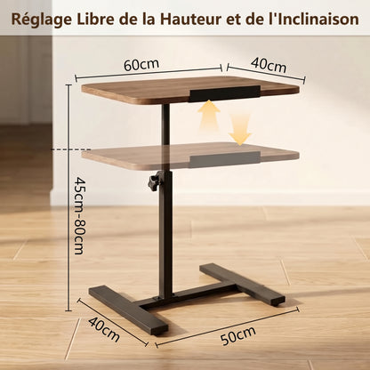 Table d'Appoint Pivotante & Ajustable Premium