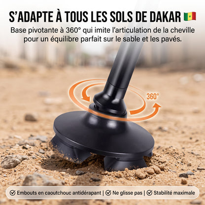 Canne pliante fiable avec lumières intégrées