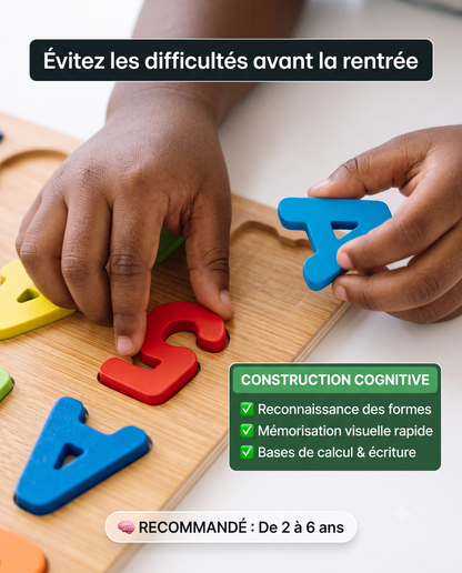 Pack Puzzles Éducatifs en Bois (Alphabet + Chiffres)