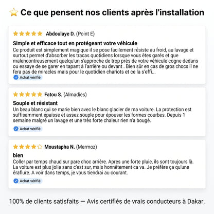 Bandes de protection anti choc pour voiture