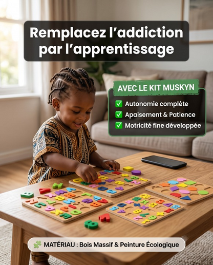 Pack Puzzles Éducatifs en Bois (Alphabet + Chiffres)