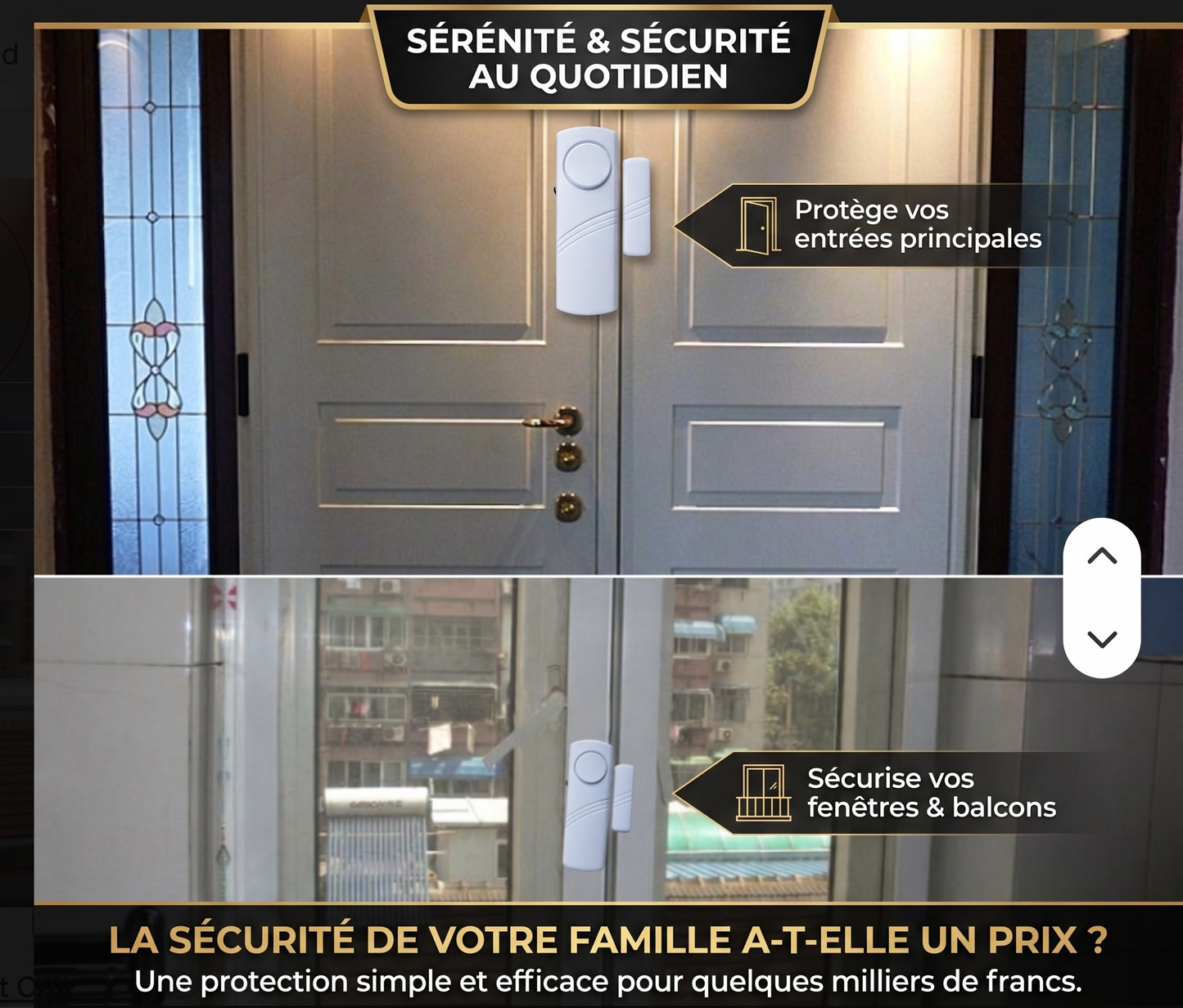 Alarme porte et fenetre sans fil